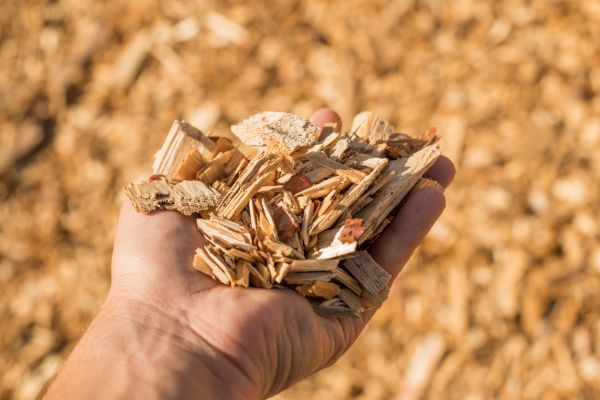 Wood Chips Spreading in Ogden