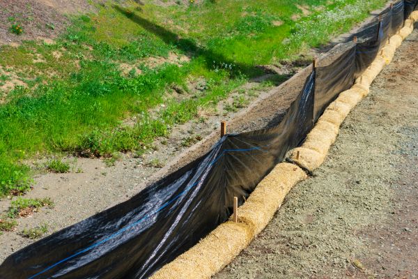 Straw Wattle Installation in Ogden